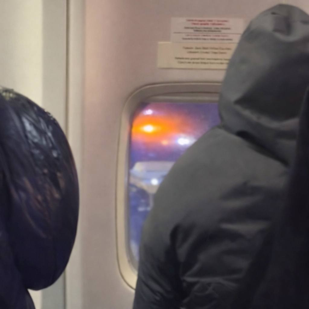 Вигляд із салону літака рейсу Петербург – Якутськ. Ззовні – машини екстрених служб.